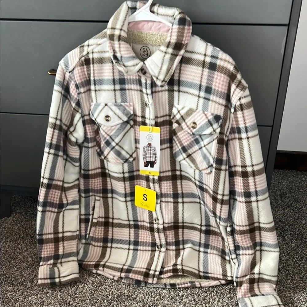 Plaid Button-Up Jacket - Picture 1 of 4